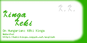 kinga keki business card